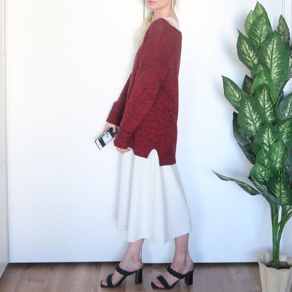 Ralph Lauren Jeans Burgundy & Black Boat Neck Long Sleeve Pullover Sweater Sz. M - Picture 4 of 16